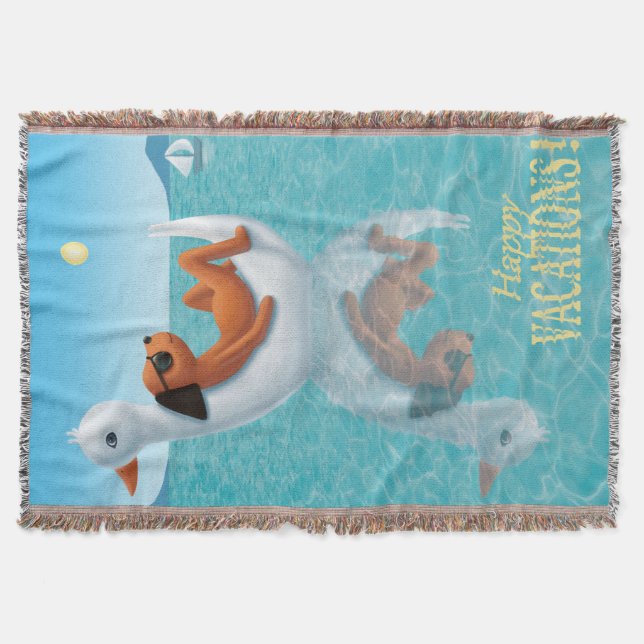Happy Vacations! Throw Blanket (Front)