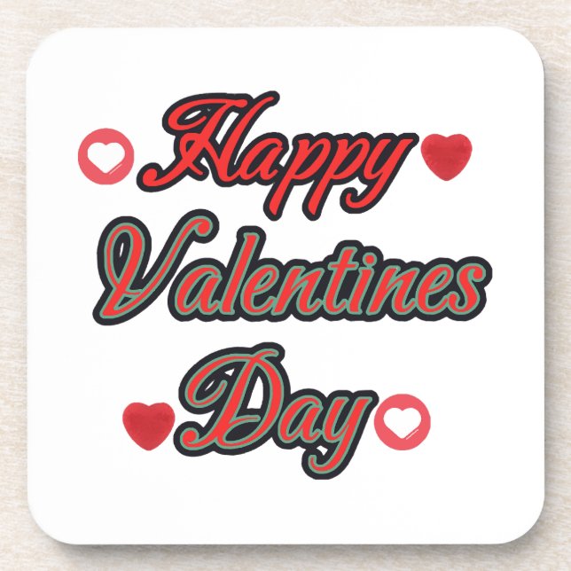 Happy Valenties Day for gift Coaster (Front)