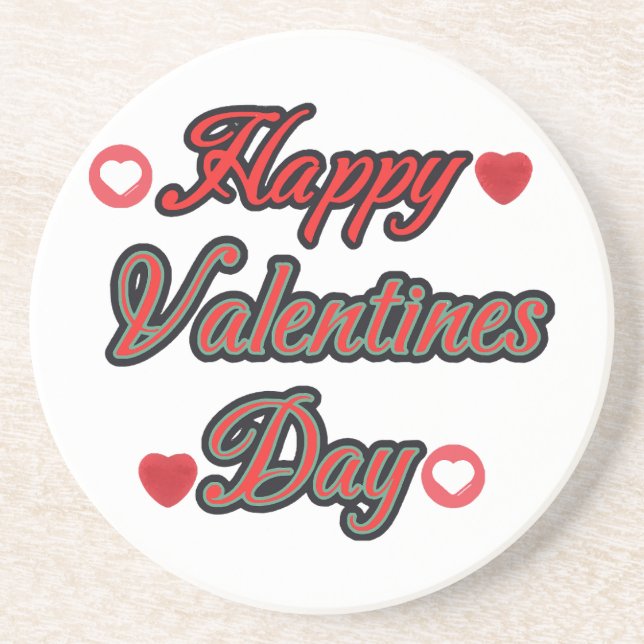 Happy Valenties Day for gift Coaster (Front)
