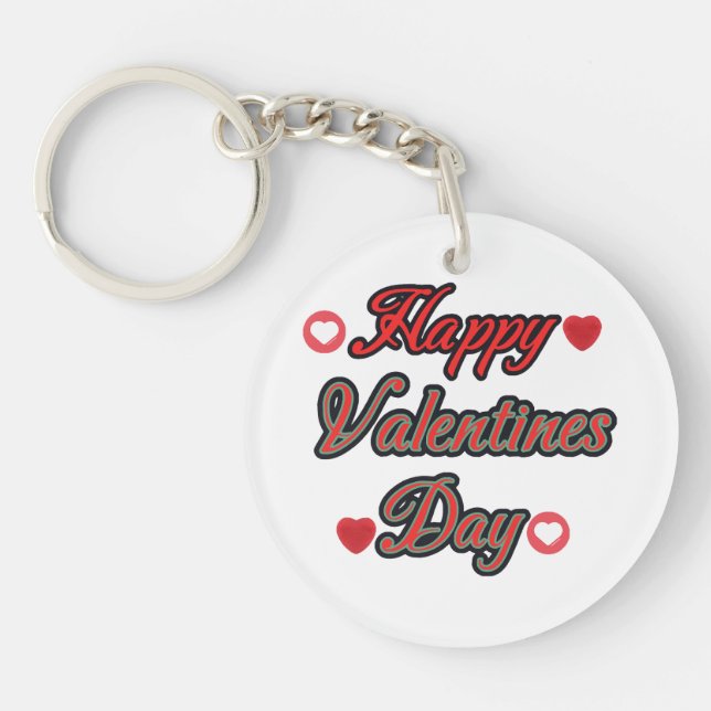 Happy Valenties Day for gift Key Ring (Front)