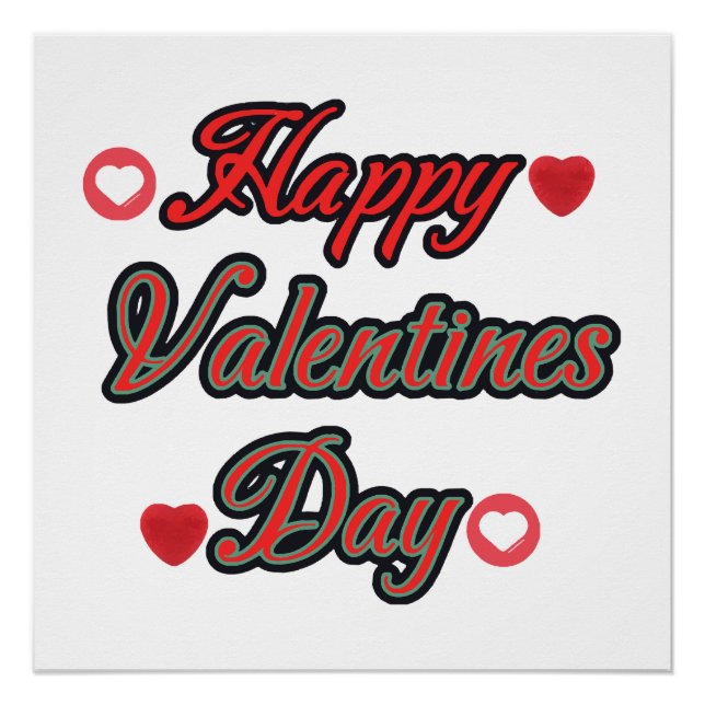 Happy Valenties Day for gift Poster (Front)