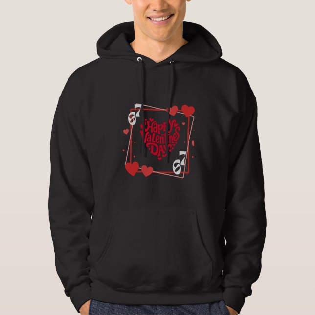 Happy Valentine 67 Red Heart Hoodie (Front)