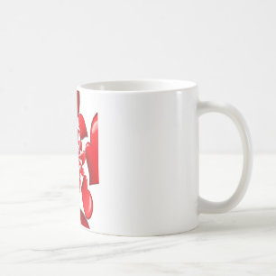Happy Valentine Big Red Hearts Coffee Mug