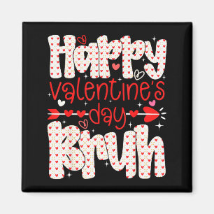 Happy Valentine Bruh Meme Heart Retro Boys Girls K Magnet