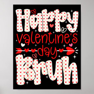 Happy Valentine Bruh Meme Heart Retro Boys Girls K Poster