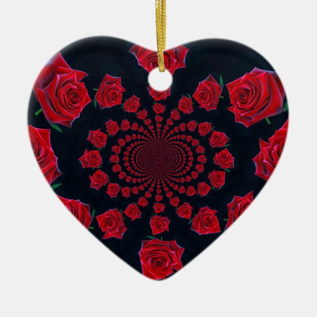 Happy Valentine Ceramic Tree Decoration (Front)