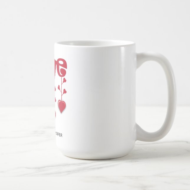 HAPPY VALENTINE DAY 2024 LOVE RED HEART COFFEE MUG (Right)