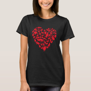 Happy Valentine Day Cat Love Heart Men Women T-Shirt