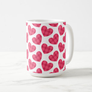 Happy Valentine day chic pink hearts Coffee Mug