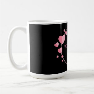Happy Valentine Day Cute Pink Heart Coffee Mug