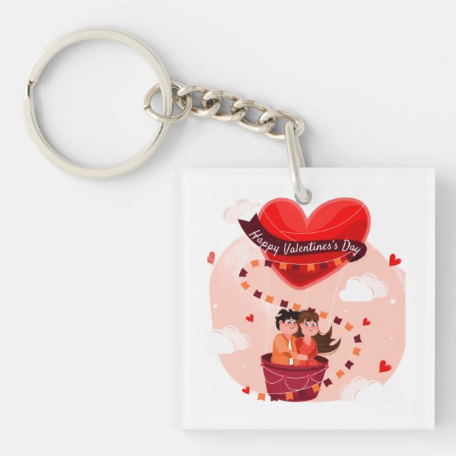 Happy Valentine Day Key Ring (Front)