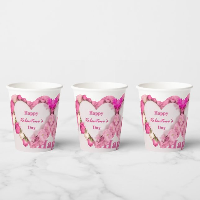 Happy Valentine Day Paper Cups (Multi)