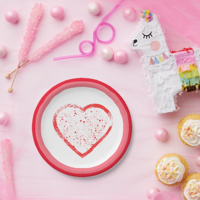Happy Valentine Day Paper Plate (Party)
