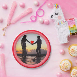 Happy Valentine Day Paper Plate