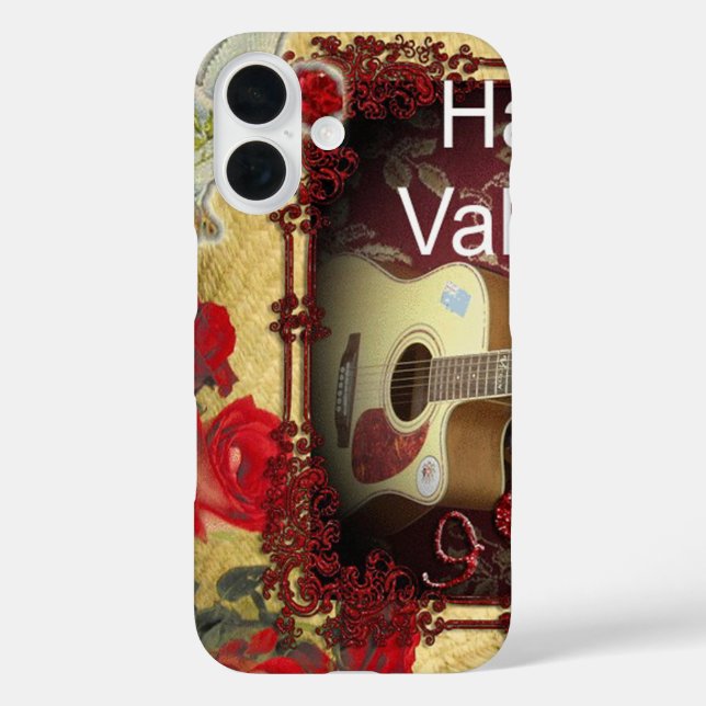 Happy Valentine day Tunes in my heart Case-Mate iPhone Case (Back)