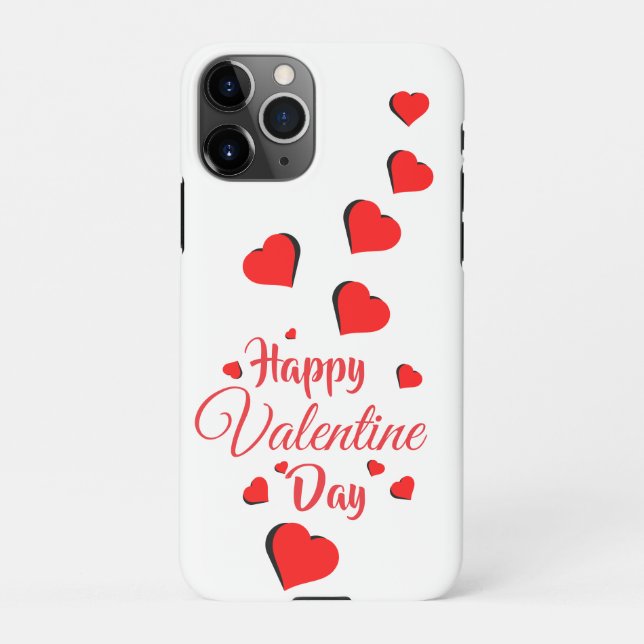 Happy Valentine Day  white iPhone Case (Back)