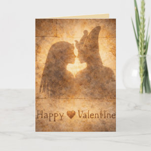 Happy Valentine Egyptian Shadow Art Romantic Card