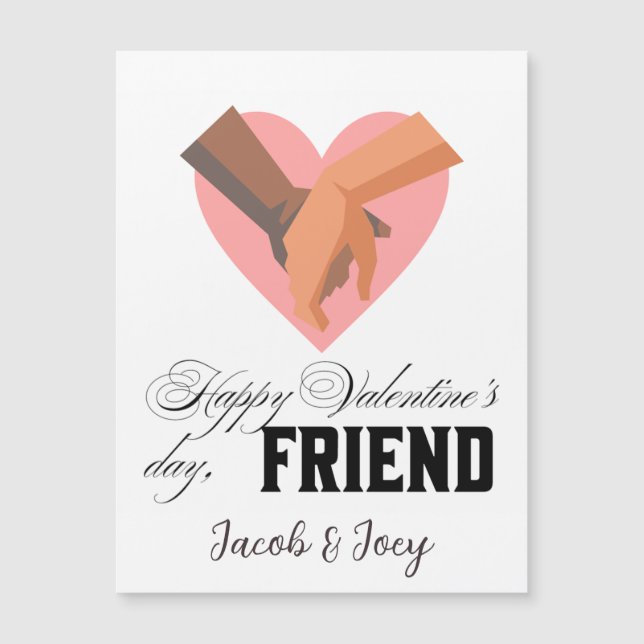 Happy valentine for friend personalise name (Front)