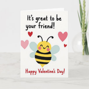 Happy Valentine Friend Bee Card