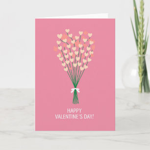 Happy Valentine Heart Bouquet Card