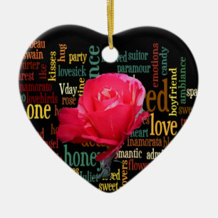 happy valentine in style.png ceramic ornament