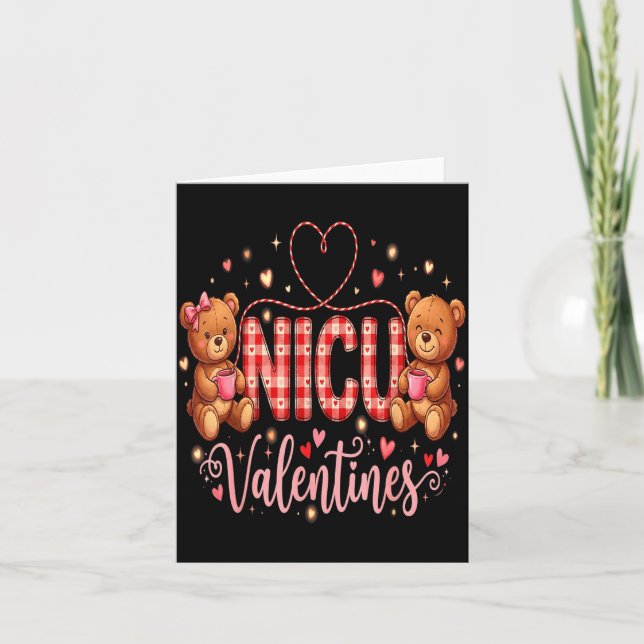 Happy Valentine Nurse Nicu Valentines Day Shirt Nu Card (Front)