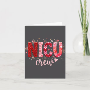 Happy Valentine Nurse Nicu Valentines Day Shirt Nu Card