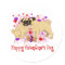 Happy Valentine Pug Kissing Tees
