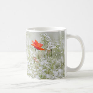 Happy Valentine Romantic Poppy Flower Mug