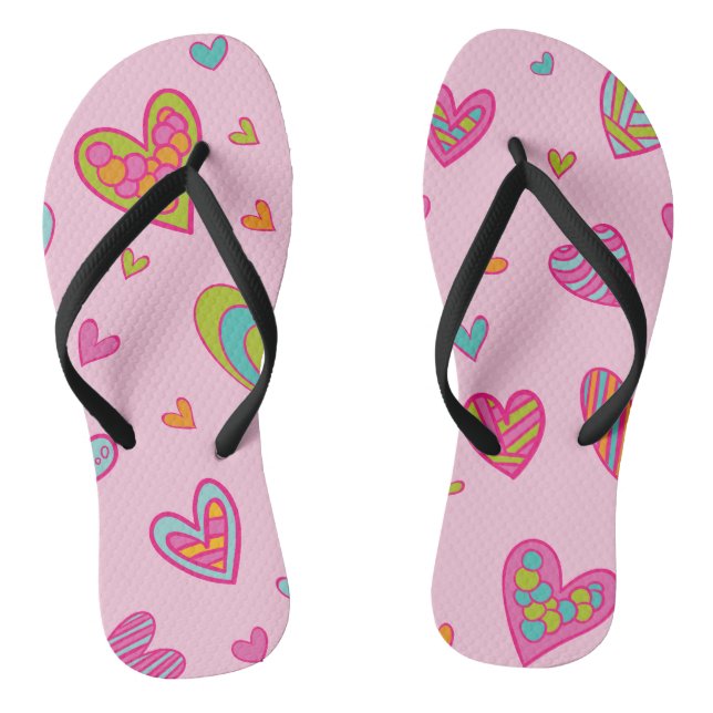 Happy valentine`s day 2023 With Heart Love   Thongs (Footbed)