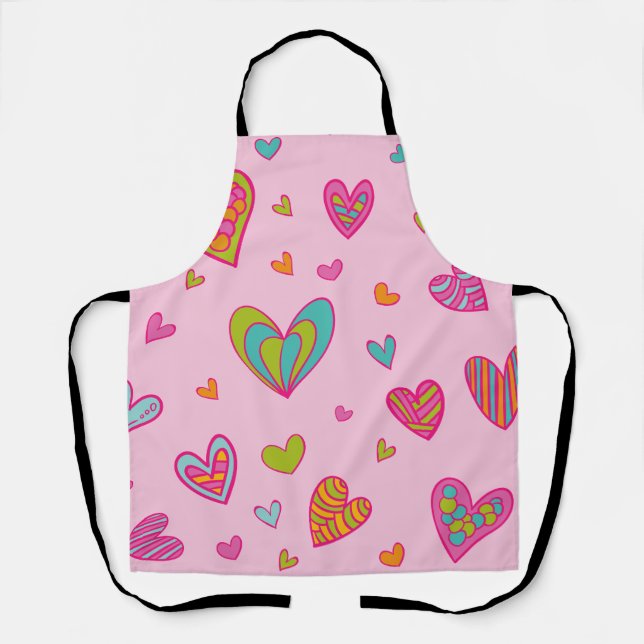 Happy valentine`s day 2024 With Heart Love       Apron (Front)