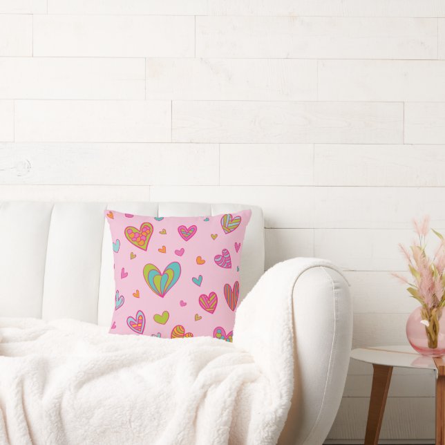 Happy valentine`s day 2024 With Heart Love         Cushion (Couch)