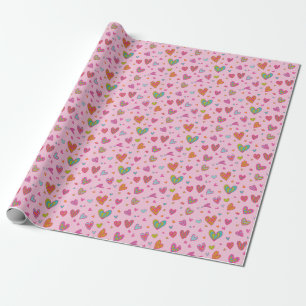 Happy valentine`s day 2024 With Heart Love       Wrapping Paper