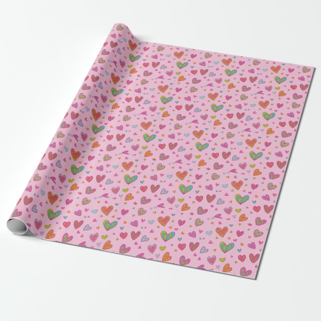 Happy valentine`s day 2024 With Heart Love       Wrapping Paper (Unrolled)