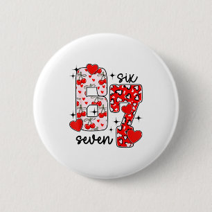 Happy Valentine’s Day 67 Meme Hearts Coquette Bow  6 Cm Round Badge