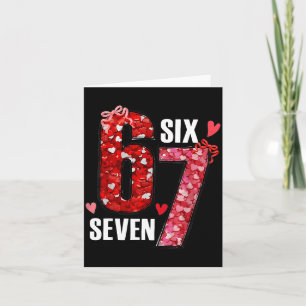 Happy Valentine’s Day 67 Meme Hearts Coquette Bow Card