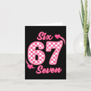 Happy Valentine’s Day 67 Meme Hearts Coquette Bow Card