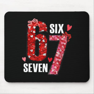 Happy Valentine’s Day 67 Meme Hearts Coquette Bow Mouse Pad