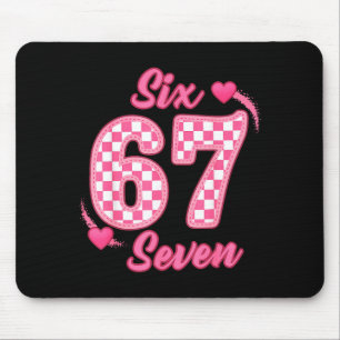 Happy Valentine’s Day 67 Meme Hearts Coquette Bow Mouse Pad