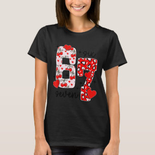 Happy Valentine’s Day 67 Meme Hearts Coquette Bow  T-Shirt
