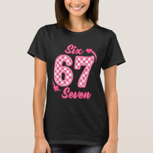 Happy Valentine’s Day 67 Meme Hearts Coquette Bow  T-Shirt
