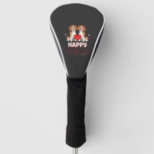 Happy Valentine’s Day Beagle Couple Golf Head Cover