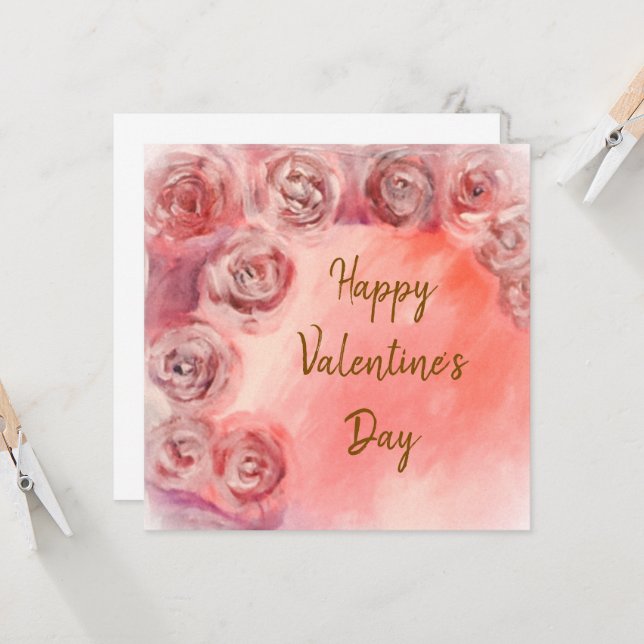Happy Valentine’s Day Card (Front/Back In Situ)