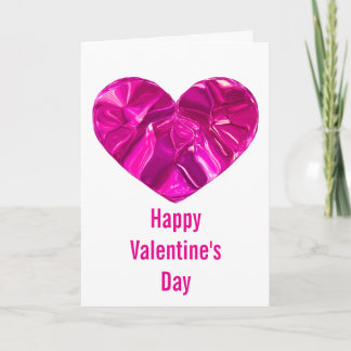 Happy Valentine’s Day Card Cute Pink Heart 
