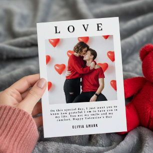 Happy Valentine’s Day Custom Photo Collage  Holiday Card