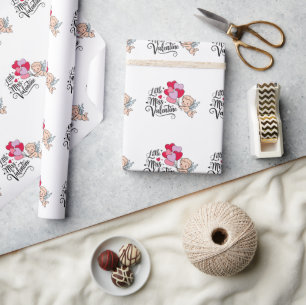 Happy Valentine"s day Cute cupid personalised Wrapping Paper