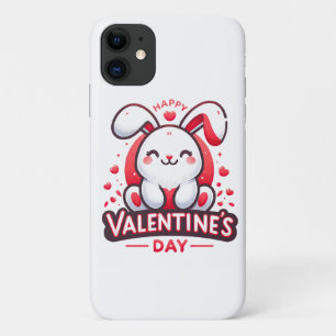 Happy Valentine s Day Cute Rabbit iPhone 11 Case