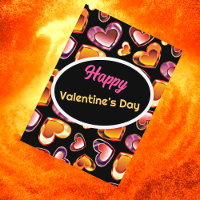 Happy Valentine’s Day Dazzling Gradient Gem Hearts