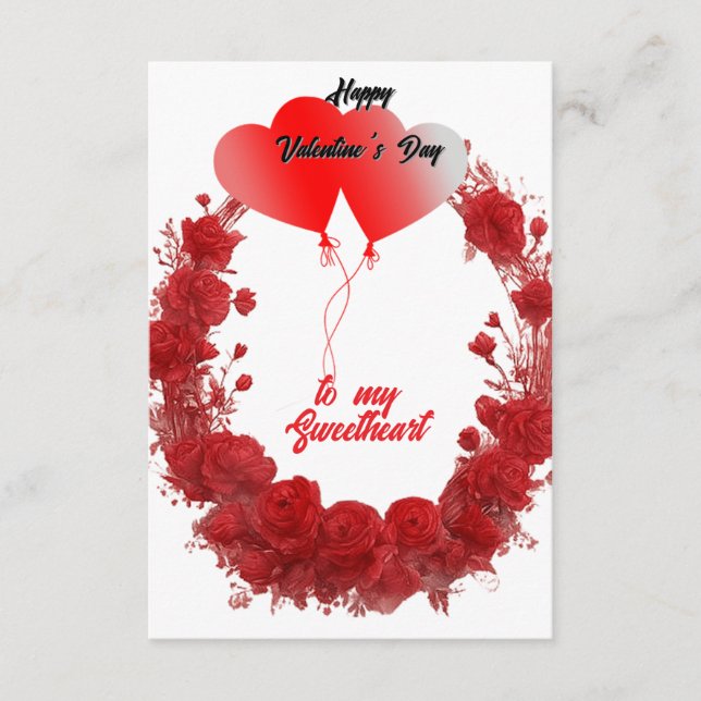 Happy Valentine’s Day Enclosure Card (Front)