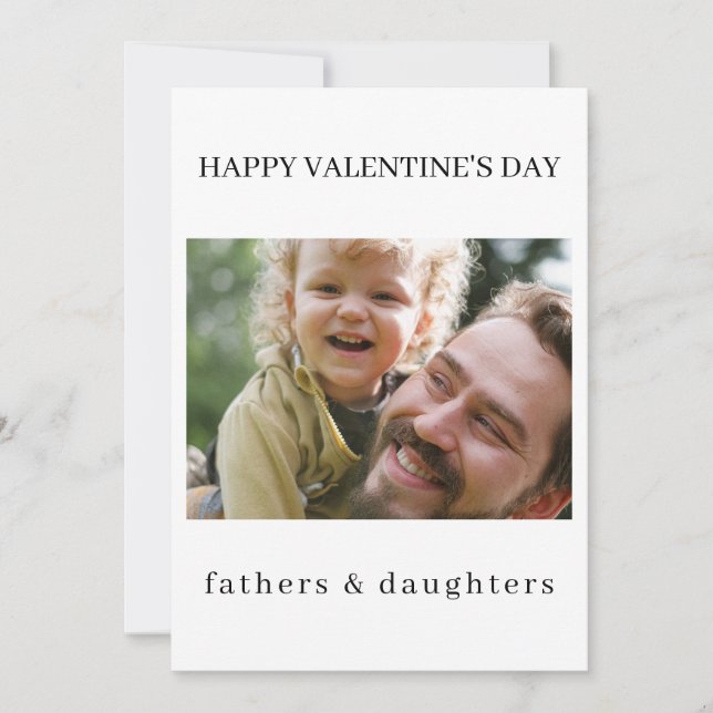 Happy Valentine’s Day Father and Daughter Love Holiday Card (Front)